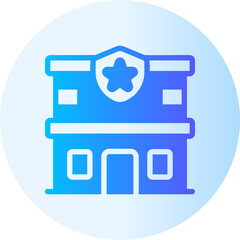 police station gradient icon