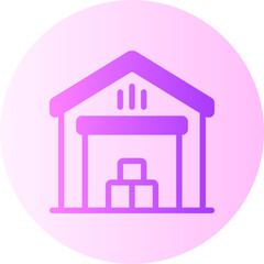 warehouse gradient icon