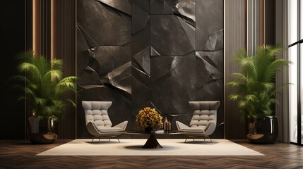 A high-quality image highlighting a stunning wall texture that exudes luxury and sophistication,...
