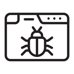 bug line icon