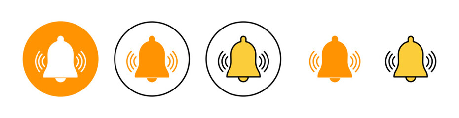 Bell Icon set for web and mobile app. Notification sign and symbol for web site design
