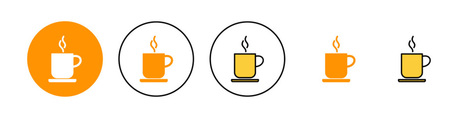 coffee cup icon set for web and mobile app. cup a coffee sign and symbol