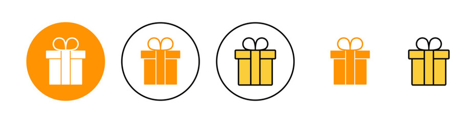 Gift icon set  for web and mobile app. gift sign and symbol. birthday gift