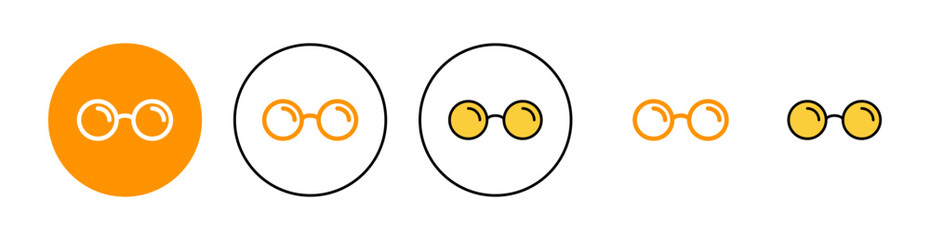 Glasses icon set for web and mobile app. Glasses sign and symbol