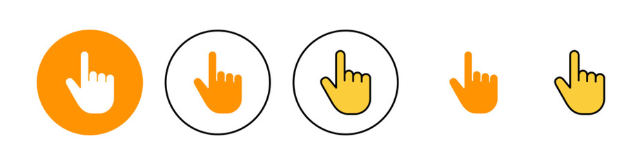 Hand cursor icon set  for web and mobile app. cursor sign and symbol. hand cursor icon clik