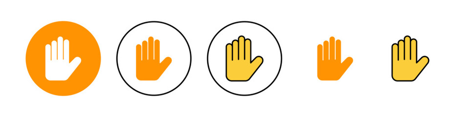 Obraz premium Hand icon set for web and mobile app. hand sign and symbol. hand gesture