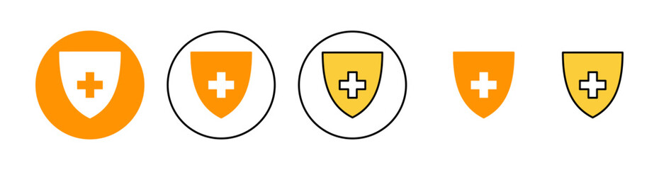 Fototapeta premium Health insurance icon set for web and mobile app. Insurance document sign and symbol