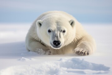 Wildlife bear snow winter polar arctic wild