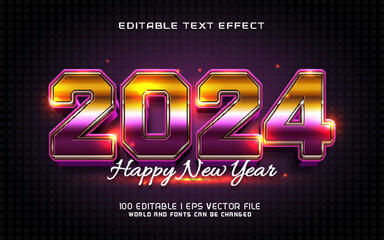 2024 happy new year vector illustration