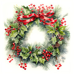 Fototapeta na wymiar Christmas wreath