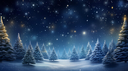christmas background with christmas trees, in the style of photo-realistic landscapes