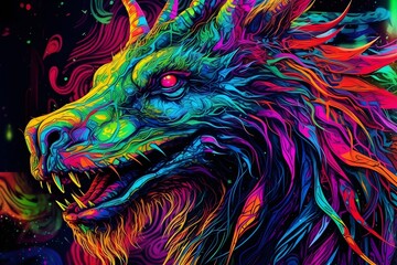 Christmas dragon, symbol of 2024 New year