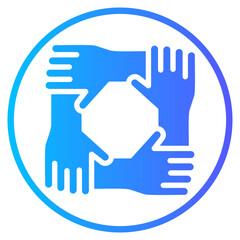 collaboration gradient icon