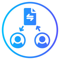 data transfer gradient icon