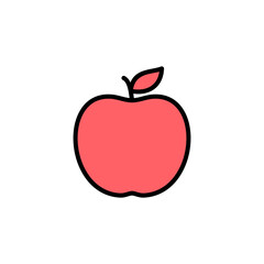 Apple icon set illustration. Apple sign and symbols for web design.