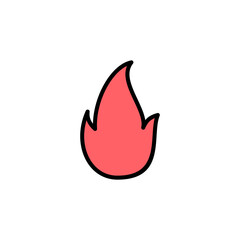 Fire icon set illustration. fire sign and symbol