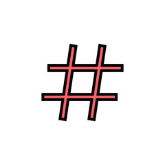 Obraz premium Hashtag icon set illustration. hashtag sign and symbol