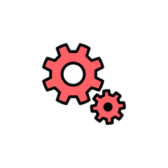 setting Icon set illustration. Cog settings sign and symbol. Gear Sign