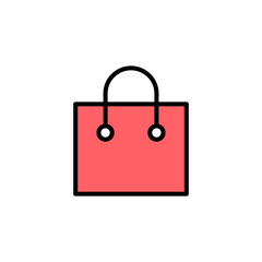 Shopping bag icon set illustration. shopping sign and symbol