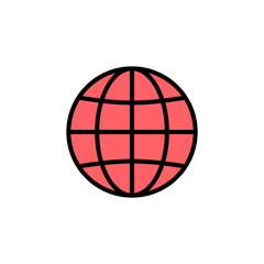 Web icon set illustration. go to web sign and symbol. web click icon. Global search icon