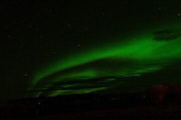 Beautiful shot of the Northern Lights on the night sky