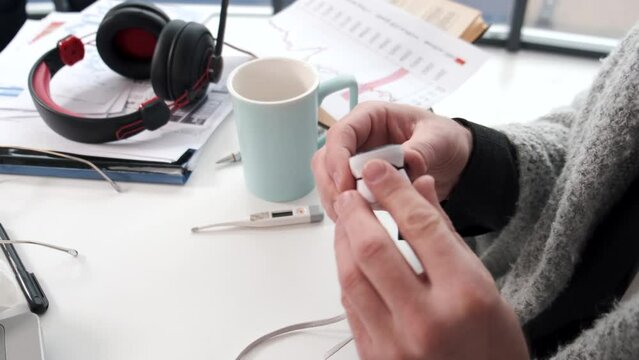 working from hope counting money doing charts figuring out work strategies and having new ideas