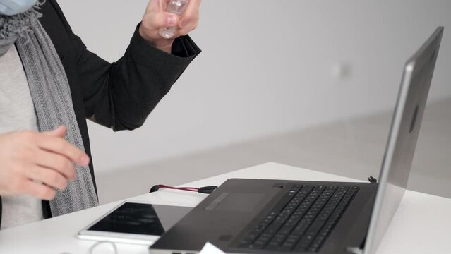 working from hope counting money doing charts figuring out work strategies and having new ideas