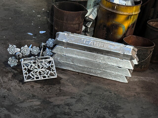 Aluminum Ingots and Artwork, Knights Foundry