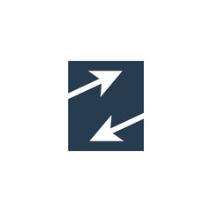 Modern and minimalist letter Z arrow logo template