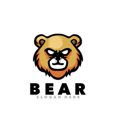 Bear head angry logo