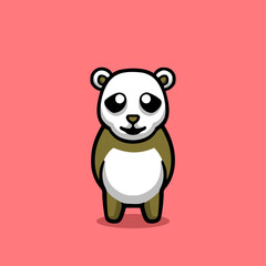 Panda mascot cartoon mascot design illustration 