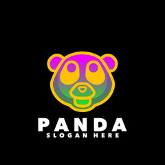 Panda colorful logo design 