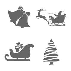 set of christmas icons
