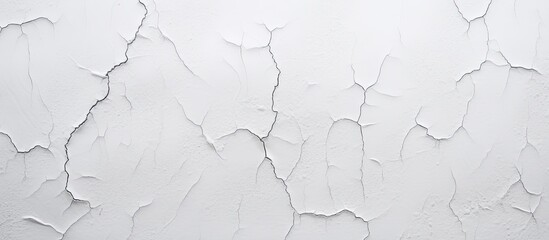 Fototapeta premium Scratched white wall with abstract design