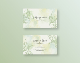 Beautiful watercolor business card template