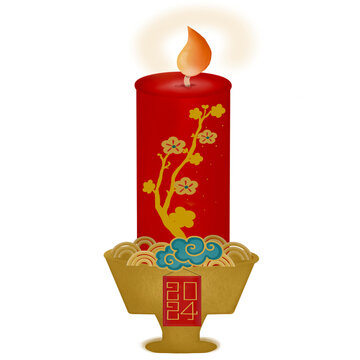Red Chinese cancle