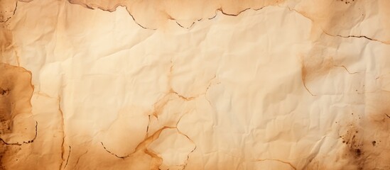Textured background with coffee stained crumpled paper