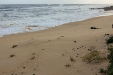 Cantabrian beach in an autumn day