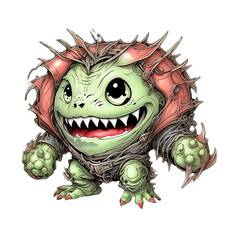 Fototapeta premium Cute Monster Illustration PNG Transparent Background