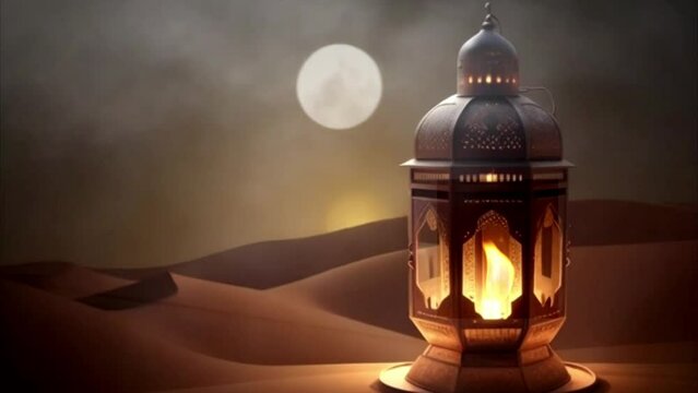 lantern islamic background animated seamless loop