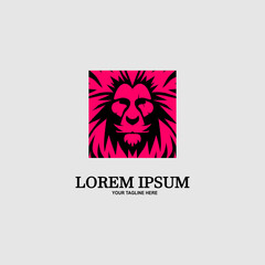 Lion logo design vector template. Vector lion icon.