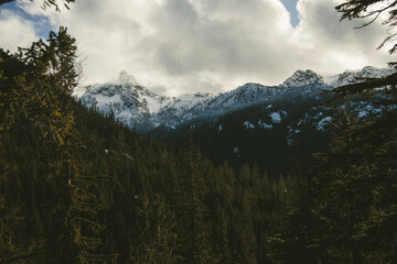 clouds over the mountains