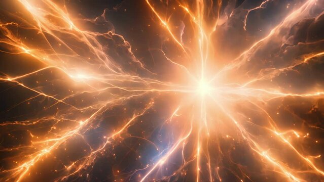 beams light reach nexus, they seem merge create brilliant explosion energy. scene becomes even more chaotic symbols continue rotate merge, representing complex connections between