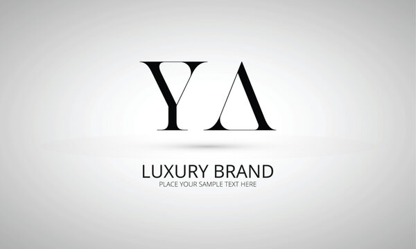YA Y ya initial logo | initial based abstract modern minimal creative logo, vector template image. luxury logotype logo, real estate homie logo. typography logo. initials logo