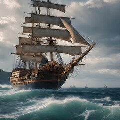 Ship Ocean Background Very Cool