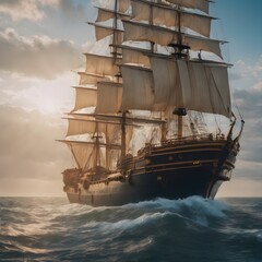 Ship Ocean Background Very Cool