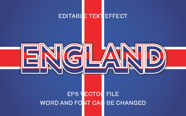 England editable text effect design - obrazy, fototapety, plakaty