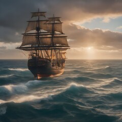Ship Ocean Background Very Cool