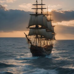 Obraz premium Ship Ocean Background Very Cool
