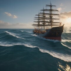 Ship Ocean Background Very Cool